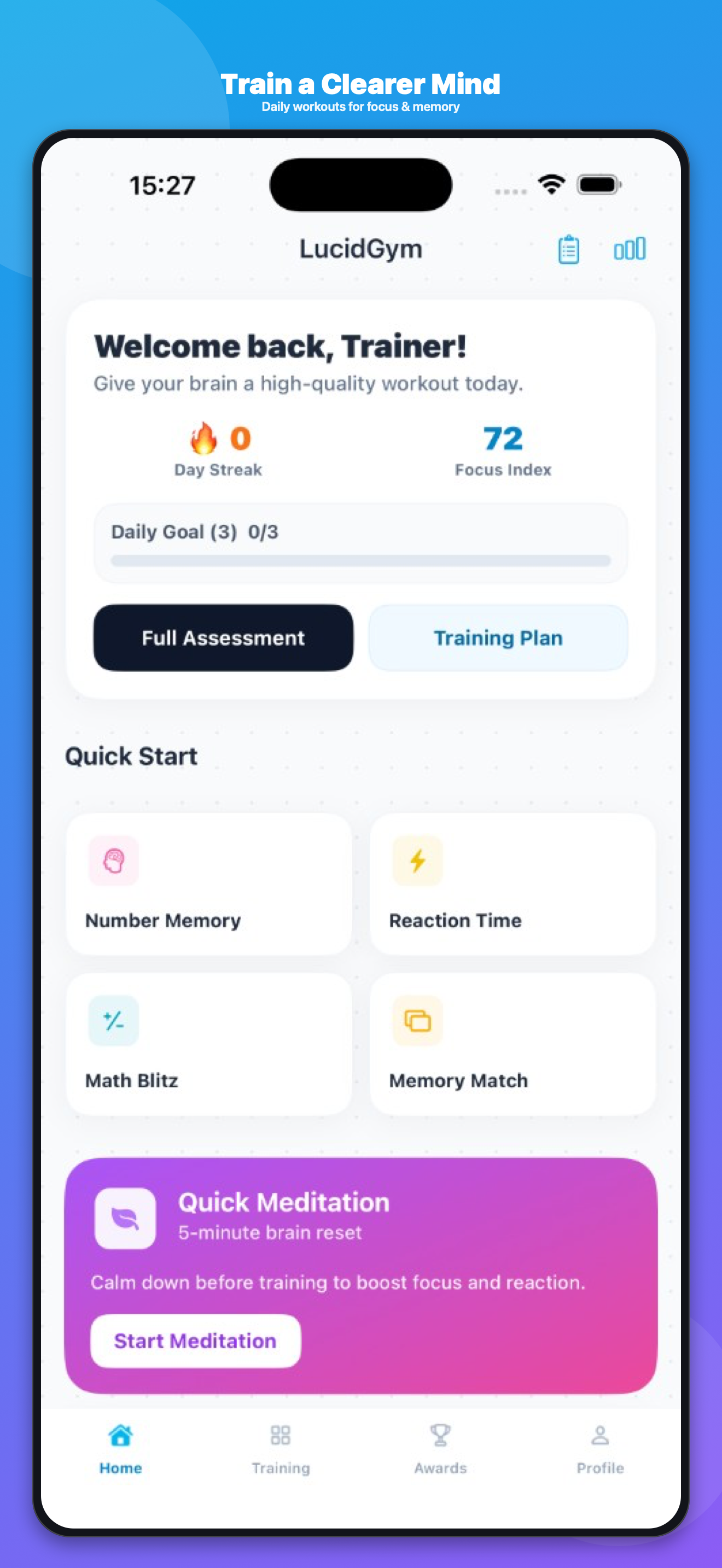 LucidGym Home preview